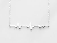 Heartbeat Necklace Hand-cut With Actual Heartbeat