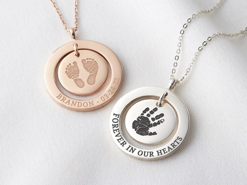 Actual Print Necklace For New Mom