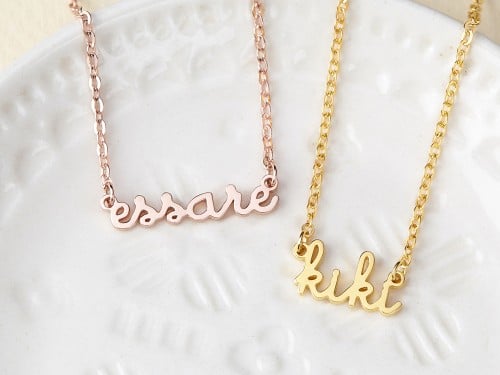 Cut-out Name Necklace