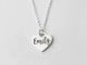 Cursive Name Necklace - Engraved Heart