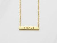 Tiny Name Bar Necklace