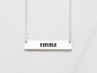Gothic Name Plates Necklace