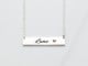 Name Plate Necklace with Heart Cut-out