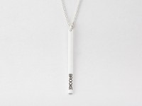 Vertical Bar Necklace with Name