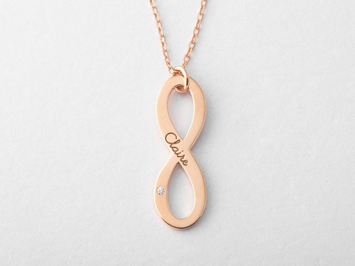 Infinity Sign Necklace - Vertical