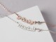 Name Necklace With Birthstone For Baby Girl