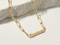 Custom Name Necklace - Paperclip Chain