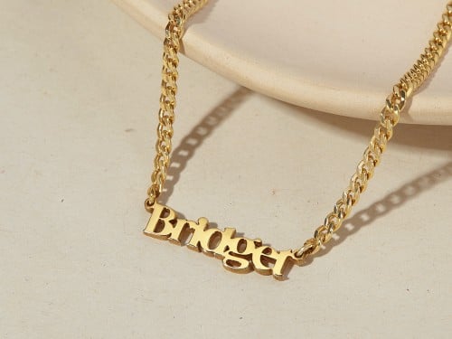 Name Necklace - Curb Chain 