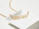 CZ Pave Name Necklace - Figaro Chain