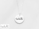 Disc Personalized Signature Necklace - Dainty