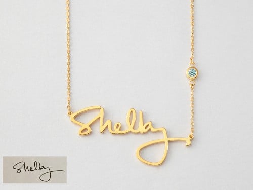 Signature Necklace with Birthstone Charm