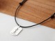 Dog Tag Signature Necklace - Leather Cord