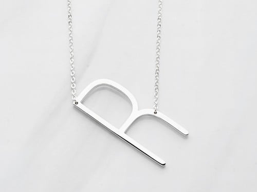 Large Asymetrical Initial Necklace