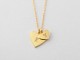 Mom and Child Initial Heart Necklace