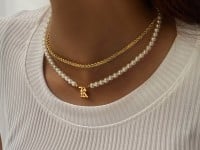 Custom Initial Pearl Necklace