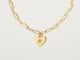 Initial Heart Necklace-Paper Clip Chain