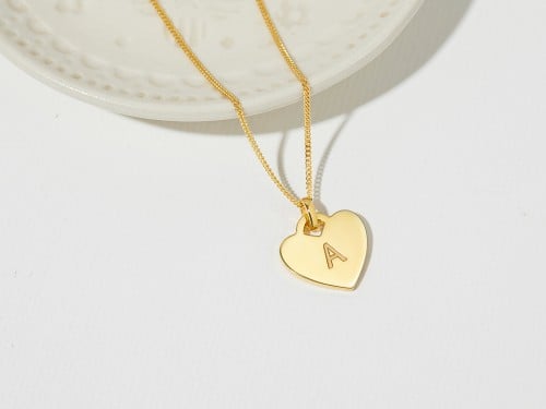 Custom Initial Heart Necklace