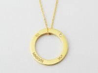 Roman Numeral Date Necklace - Circle