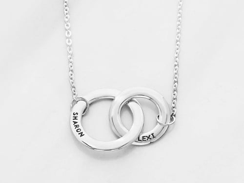 Mother and Child Circle Necklace