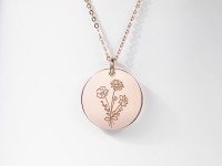 Mom Necklace With Birth Month Flower