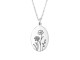 Combined Birth Flower Necklace - Oval 