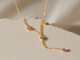 Dangle Birthstone Necklace - Up To 10 Stones