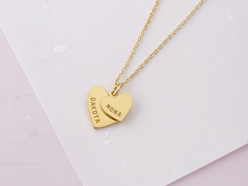 Necklace for New Mom - Double Heart | Centime Gift