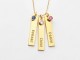 Children Name Necklace With Birthstones