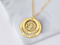 Family Tree Necklace With Kids' Names