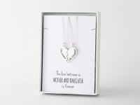 Mother Daughter Broken Heart Necklace Set
