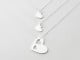 Mother Daughter Heart Necklace Set of 3