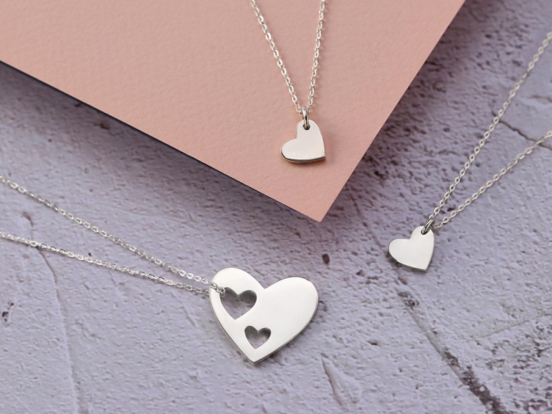 Mother Daughter Heart Necklace Set of 3 | Centime Gift
