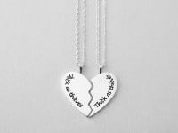Thick as Thieves Friendship Broken Heart Necklace