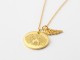 Pet Portrait Necklace With Angel Wing