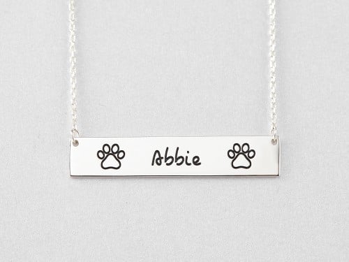 Pet Name Necklace - Bar