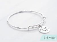Personalized Expandable Bracelet with Handwriting Charm