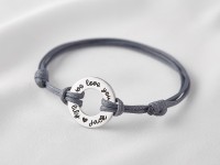 Personalized Mom Bracelet - Eternity Circle Charm