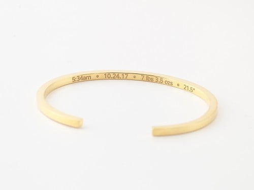 New Mom Bracelet With Baby Name and Stats