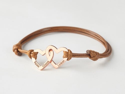 Mother Heart Bracelet With Kids' Name