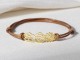 Birth Flower Bracelet - Leather Cord