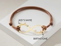 Infinity Name Bracelet With Birthstone