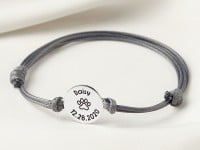 Pet Memorial Leather Bracelet - Disc