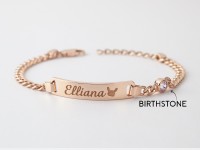 Baby Bracelet With Name And Birthstone