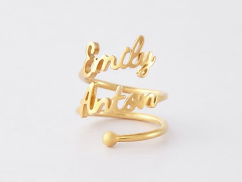Personalized Name Ring - Double Name