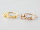 Stackable Name Ring - Portia Font - Set 1-3 rings