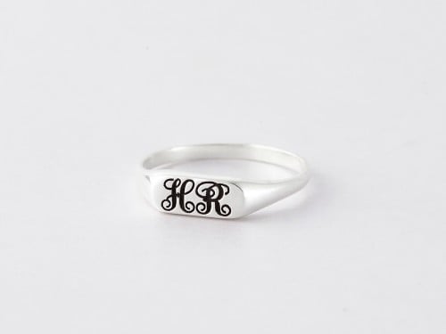 Custom Signet Ring- Two Initials