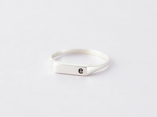 Women's Signet Ring - Petite Bar
