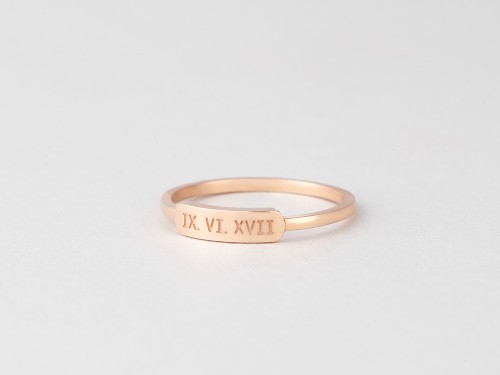 Dainty Roman Numeral Ring