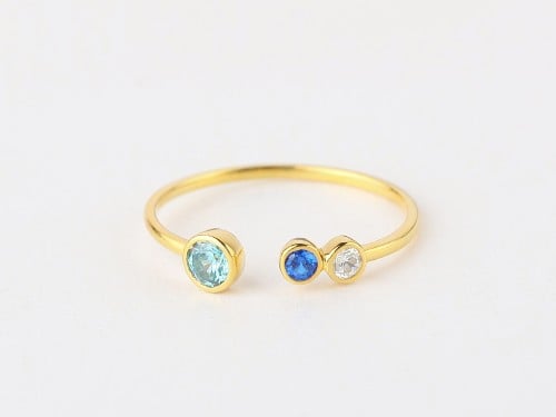 Mom's Ring With Birthstones
