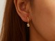 CZ Letter Hoop Earrings